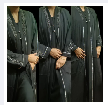 double part borkha with zoom fabric koti and inner with cherry fabric