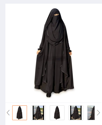 Abaya Borka Mohua Gown with Hoodie Niqab